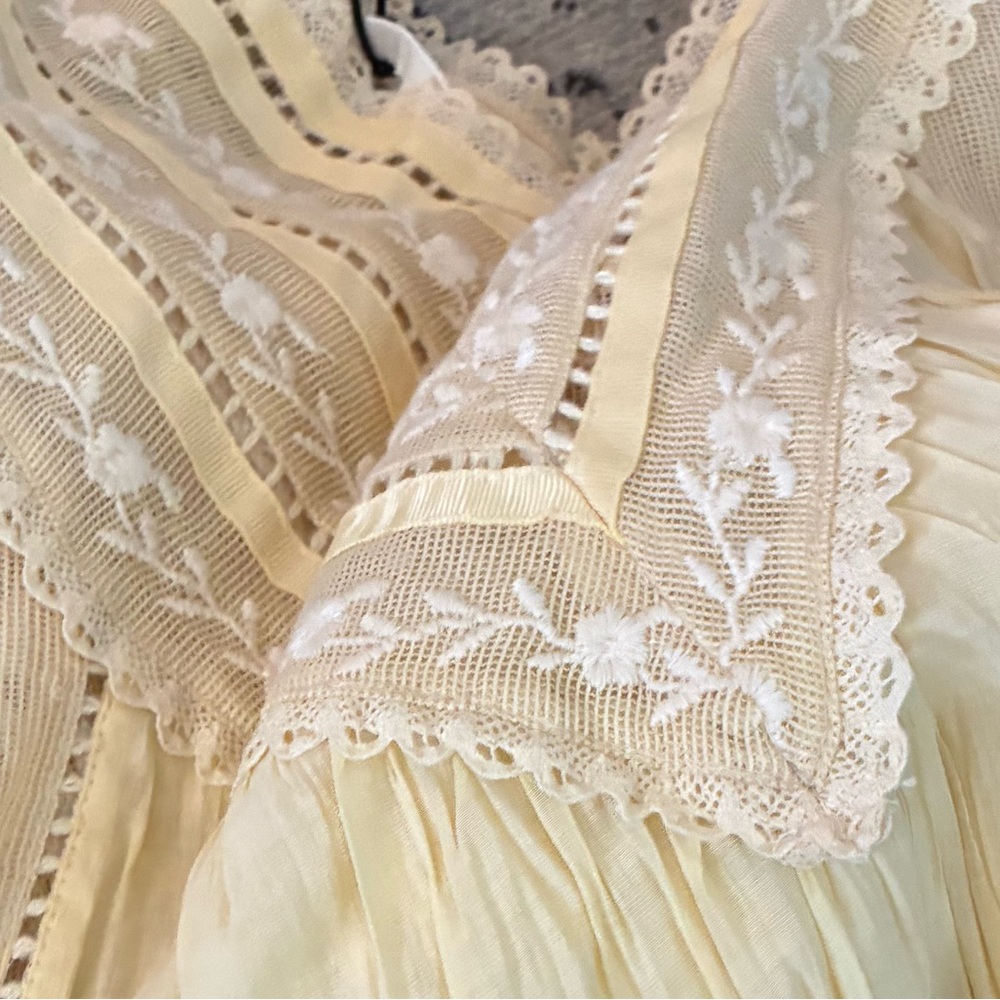 Zara Cream Fringe Midi Dress - Picture 7 of 11